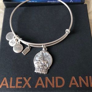 Alex and Ani Snow Globe Charm Bangle